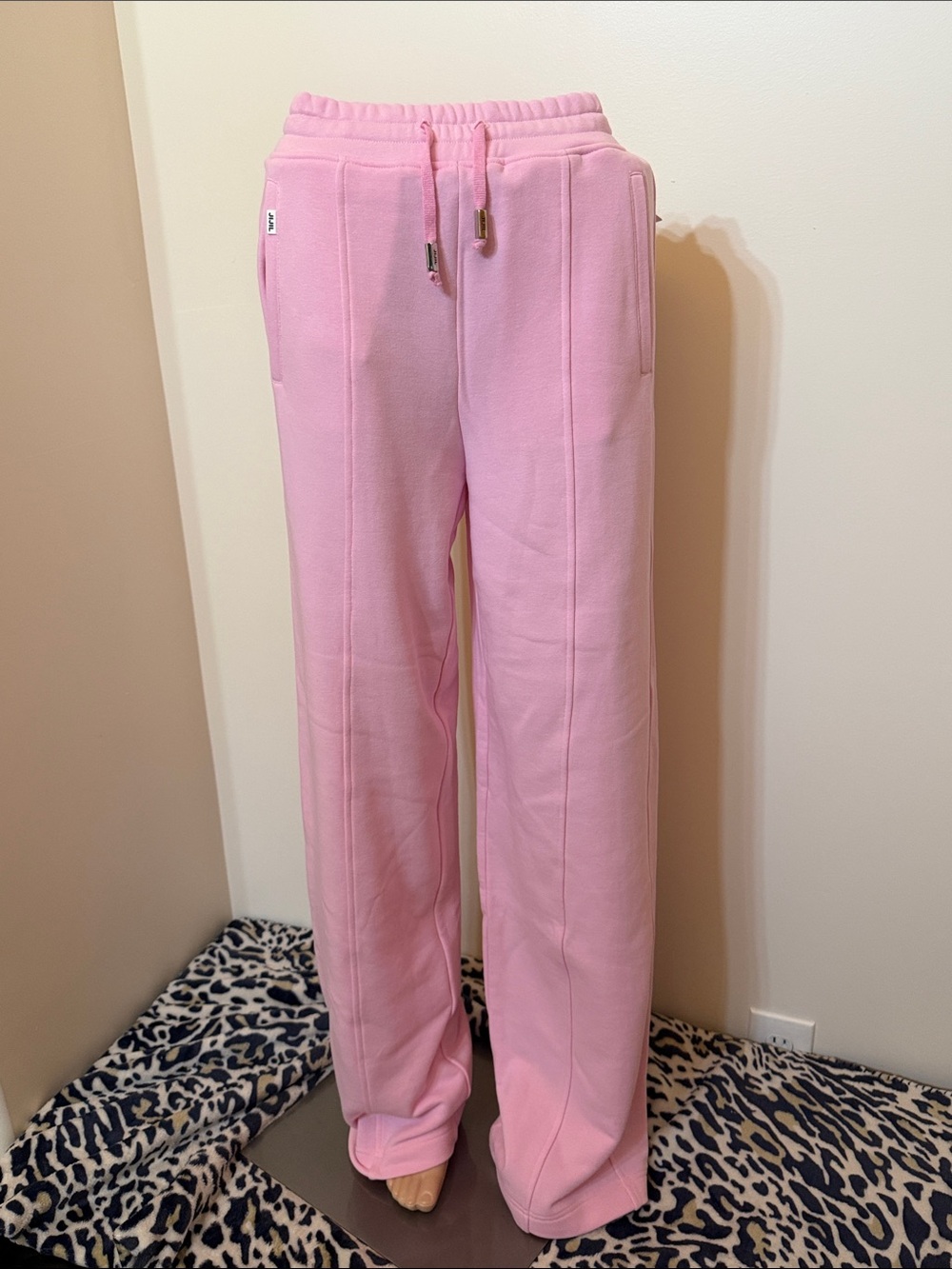 Jijil Light Pink Women’s Fleece Joggers with Drawstring Size Medium